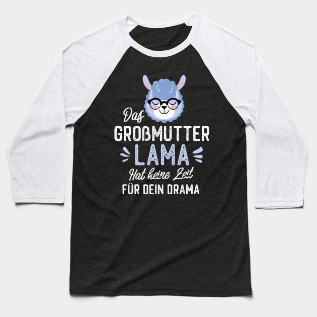 Großmutter Lama hat keine Zeit für dein Drama Baseball T-Shirt by BetterManufaktur